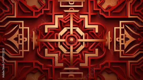 Chinese oriental pattern design. Prosperity lucky colour in red & gold. Chinese Festive celebration mood. Chinese red packet. Chinese New Year.