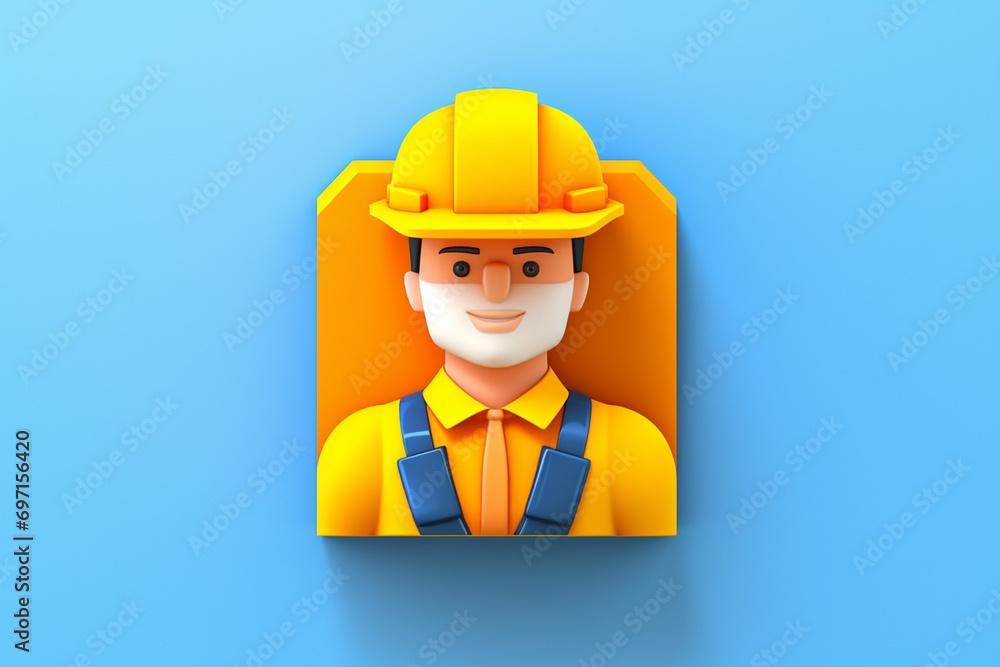 builder with helmet builder with helmet