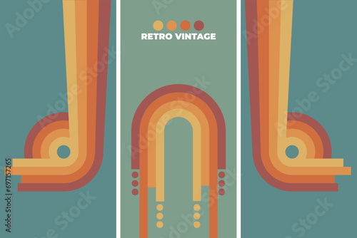  nostalgia retro vintage 1970s vector