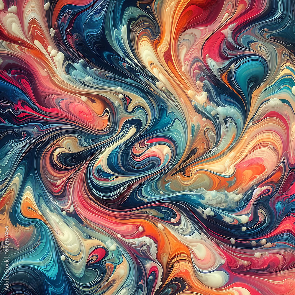 Abstract marble background banner with a luxurious feel created with ink painting-generative ai Abstract marble background banner with a luxurious feel created with ink painting-generative ai