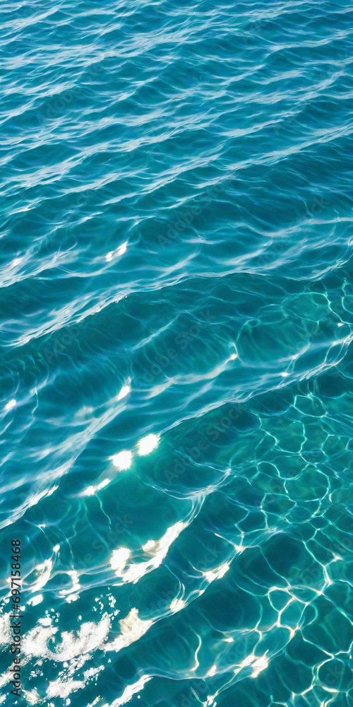 Obraz premium Top view, Clear water surface texture with copy space. ai generative