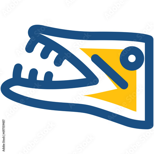 Crocodile Line Vector Icon