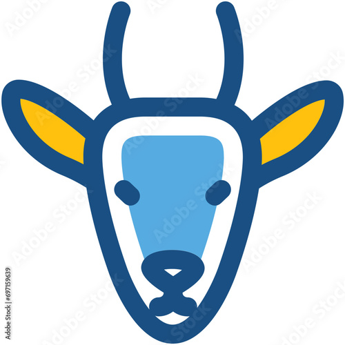 Goat Line Vector Icon