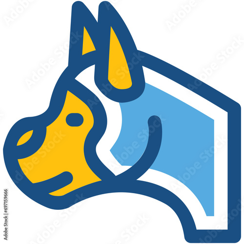 Dog Line Vector Icon