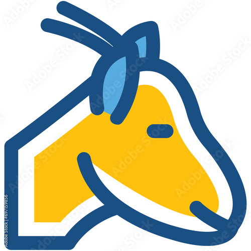 Goat Line Vector Icon