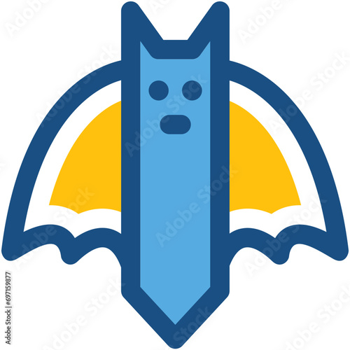 Bat Line Vector Icon