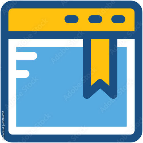 Bookmark Service  Colored vector Icon