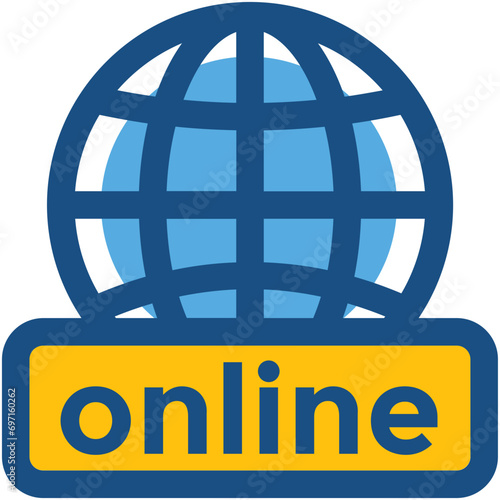 Online Business Colored vector Icon