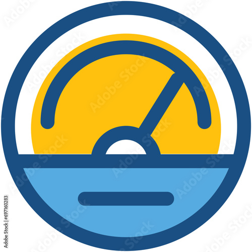 Speedometer Colored vector Icon