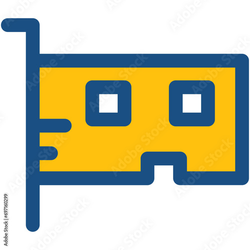 Lan Card Colored vector Icon