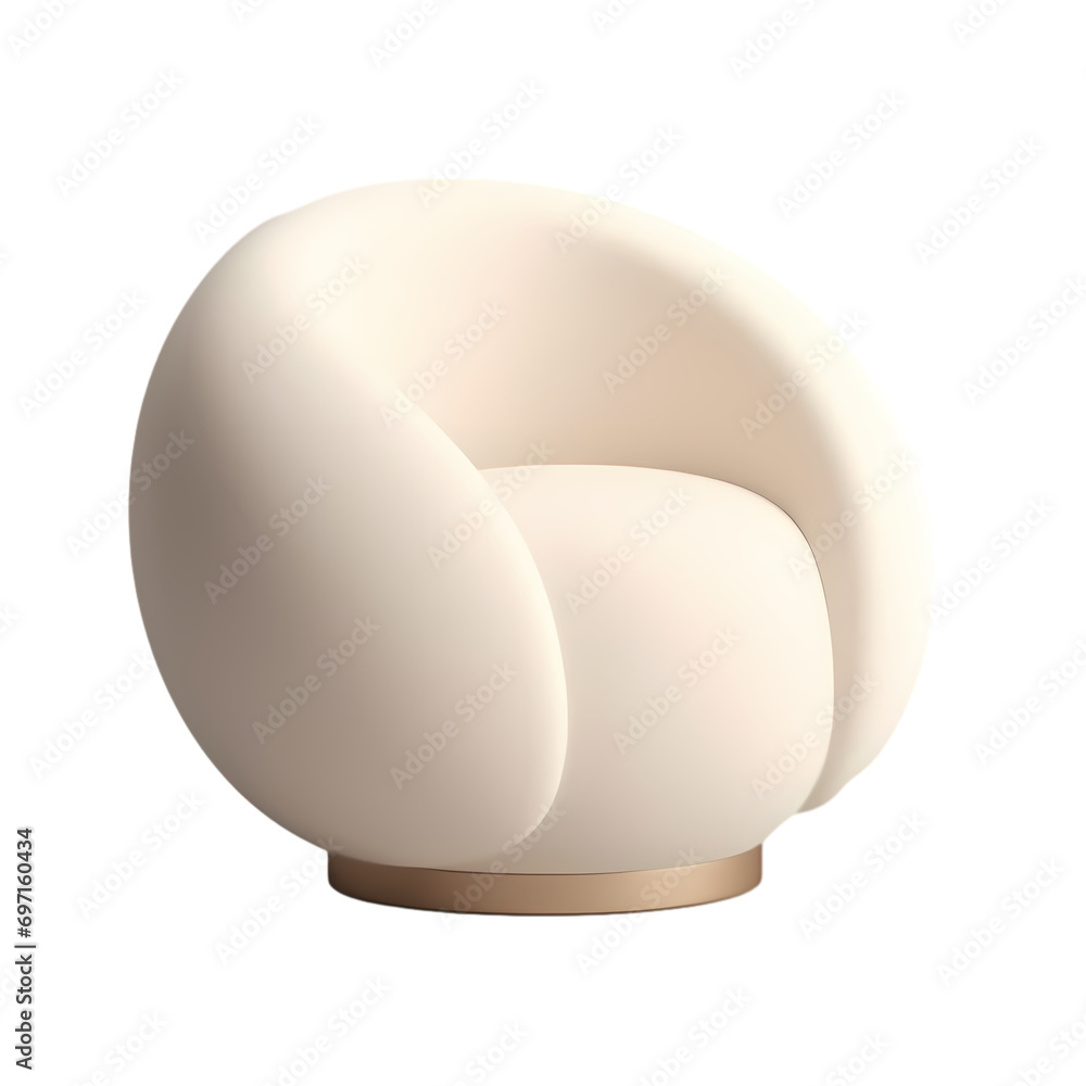 Beige chair isolated on transparent background Beige chair isolated on transparent background