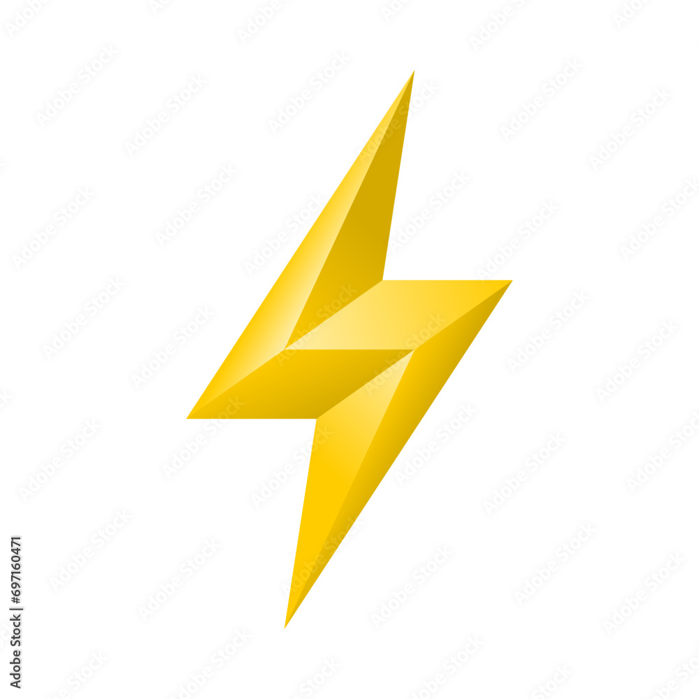Yellow electric thunder bolt power icon vector design Yellow electric thunder bolt power icon vector design
