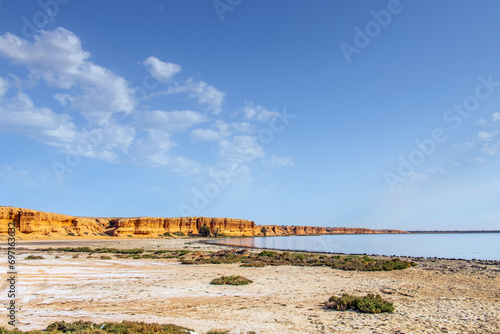 Scenic Views Between Sea, Sky, and Mountains in Southern Tunisia, Medenine photo