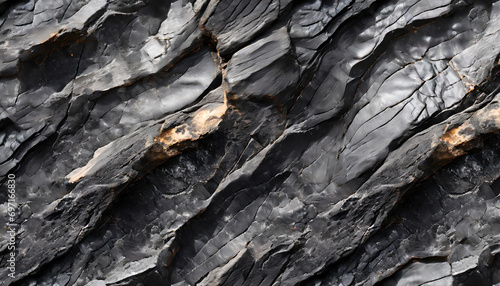 A texture unveils a luxurious rough raw black lava rock background