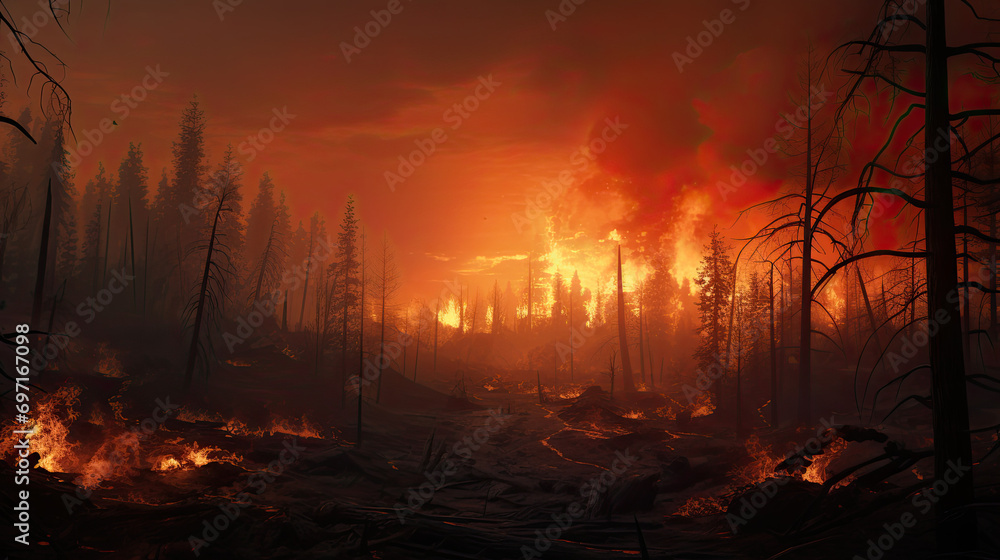  Real Forest fire disaster wildfire nature destruction