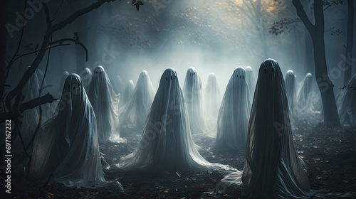 ghosts . Nightmares and fears. Halloween concept. Background with selective focus ©  Mohammad Xte