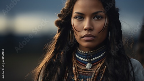Portrait of Sioux woman