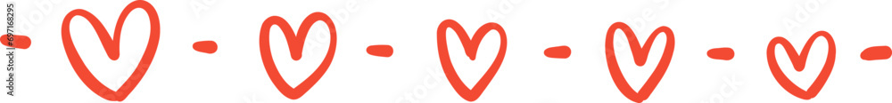 Cute Valentine heart divider minimal illustration Cute Valentine heart divider minimal illustration