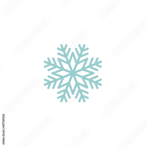 light blue snowflake set background