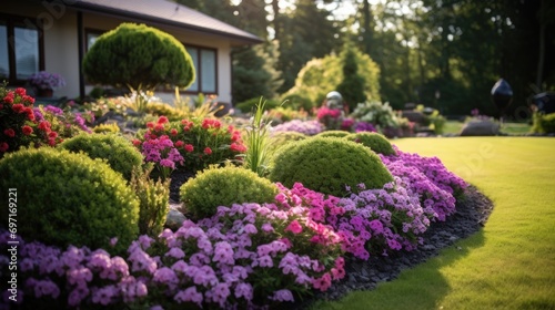 Professionally Landscaped Garden Flower Bed