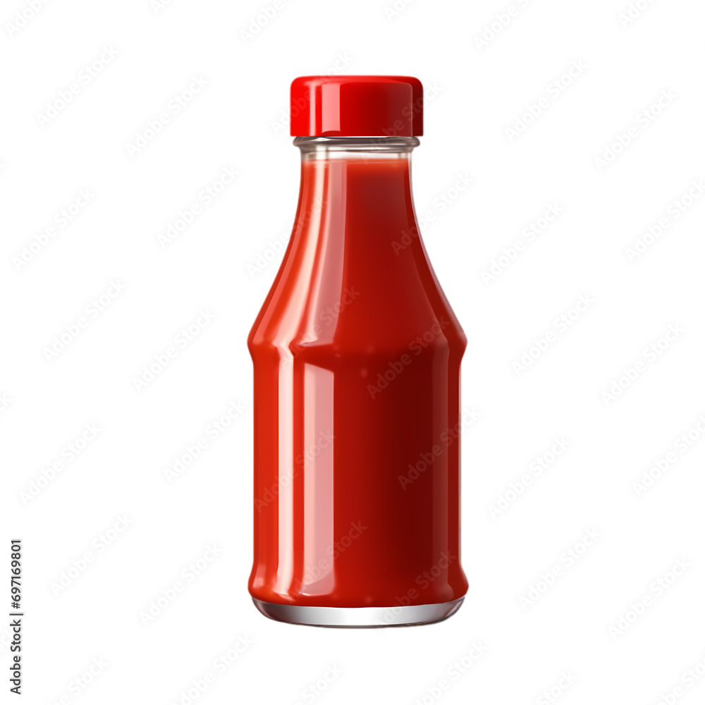 Ketchup bottle isolated on transparent background Ketchup bottle isolated on transparent background