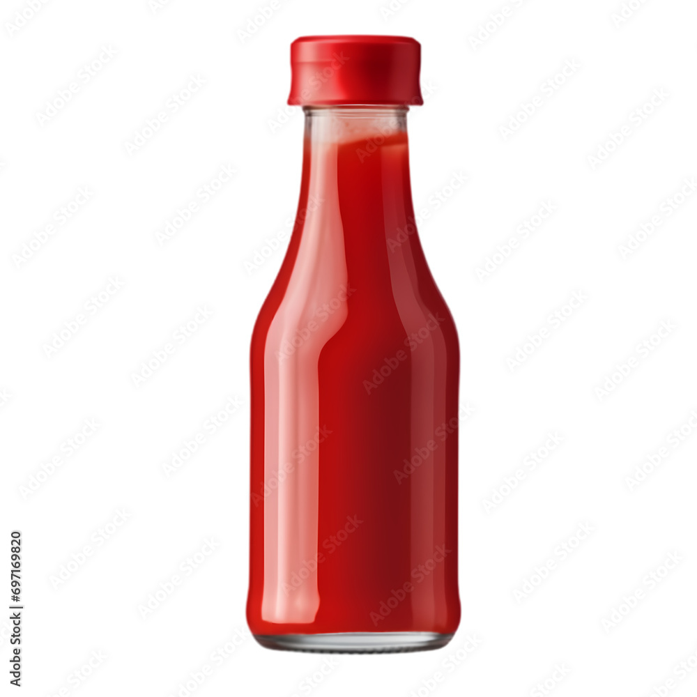 Ketchup bottle isolated on transparent background Ketchup bottle isolated on transparent background