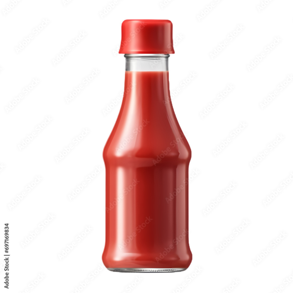 Ketchup bottle isolated on transparent background Ketchup bottle isolated on transparent background