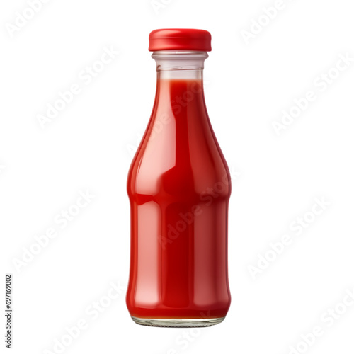 Ketchup bottle isolated on transparent background