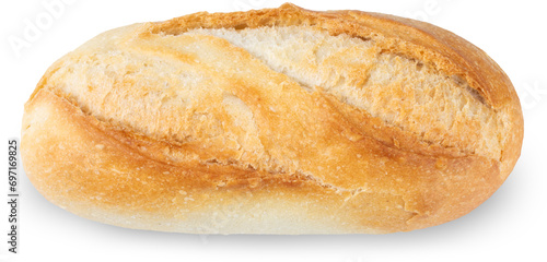 Whole white loaf of bread isolated png