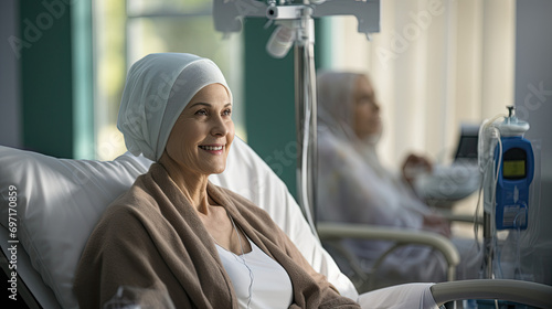 Senior Woman Undergoing Chemotherapy
