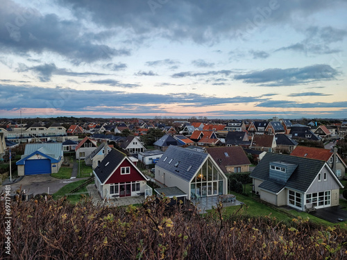 Miejscowość nadmorska, turystyczna Callantsoog w Holandii nad Morzem północnym.