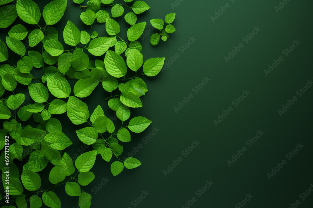 Modern minimalistic green nature photography - obrazy, fototapety, plakaty 