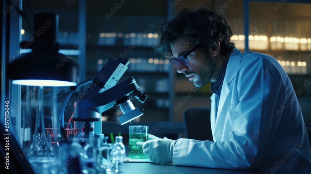 Scientist works in the laboratory Scientist works in the laboratory