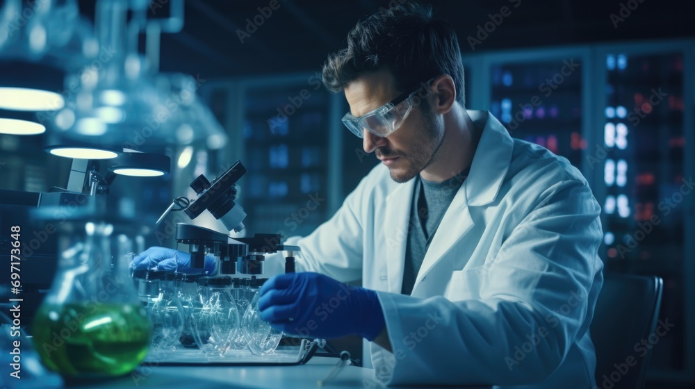 Scientist works in the laboratory Scientist works in the laboratory