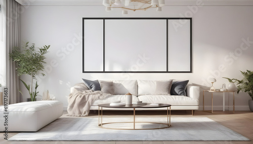 modern living room with sofa. Ai © AI Stocks