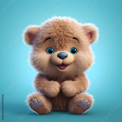Adorable Teddy Bear with Fluffy Feathers © Brands Baker