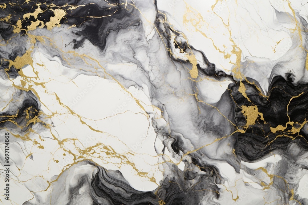 marble background with a gold leaf pattern