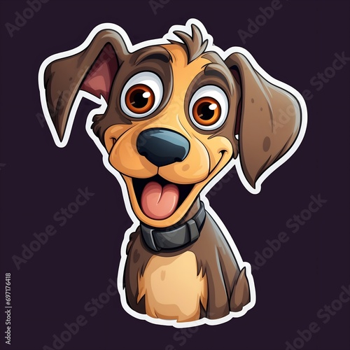 cute cartoon dog sticker and t shirt design  best design 2024 