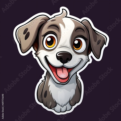 cute cartoon dog sticker and t shirt design, best design 2024
