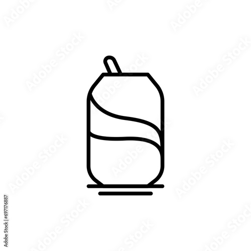 Soda can icons, drink minimalist vector illustration ,simple transparent graphic element .Isolated on white background