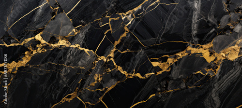Marble granite black with gold texture. Background wall surface black pattern graphic abstract ©  Mohammad Xte