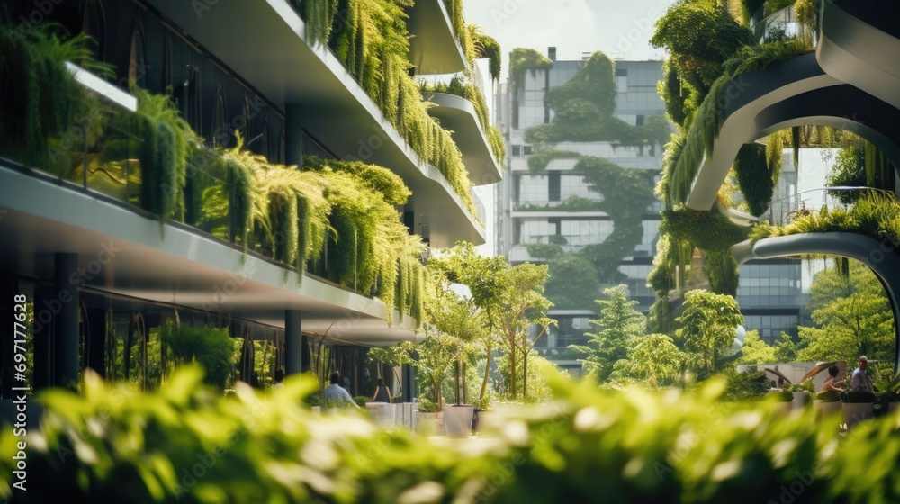 Smart building with greenery