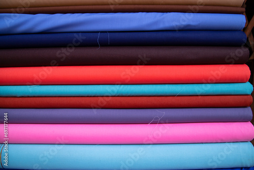 Multicolor textile fabric abstract pattern textures Can be used as Background Wallpaper