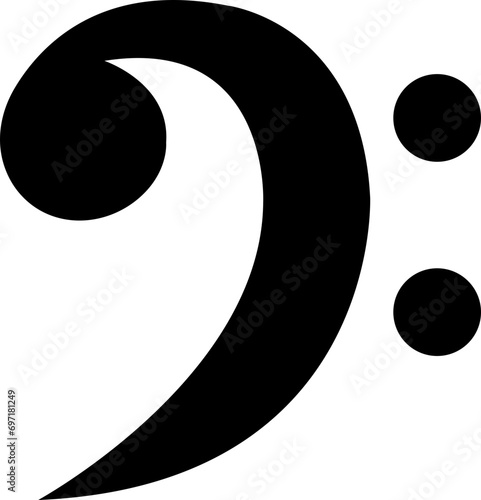 Note music icon in trendy black Fill style design. Musical key sign page symbol with treble clef for your web site design on transparent background. Musician splash effect sign business concept.