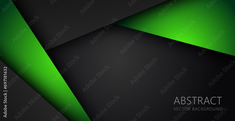 green background overlap dimension grey vector illustration message board for text and message design modern website