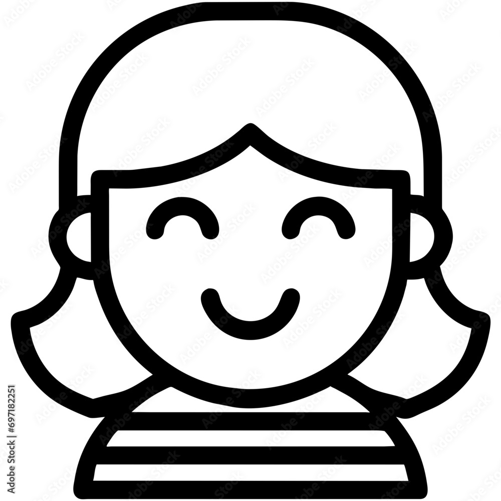 girl face icon girl face icon