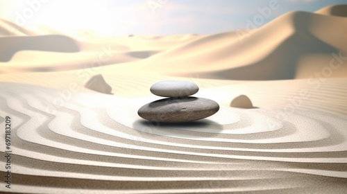 Zen Stones Featuring Lines in Sand - Spa Treatment - Harmony and Purity Idea photo