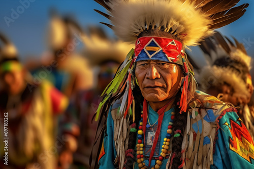 Native American Powwow Sunset