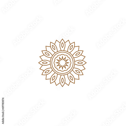 mandala set with brown circles mandala
