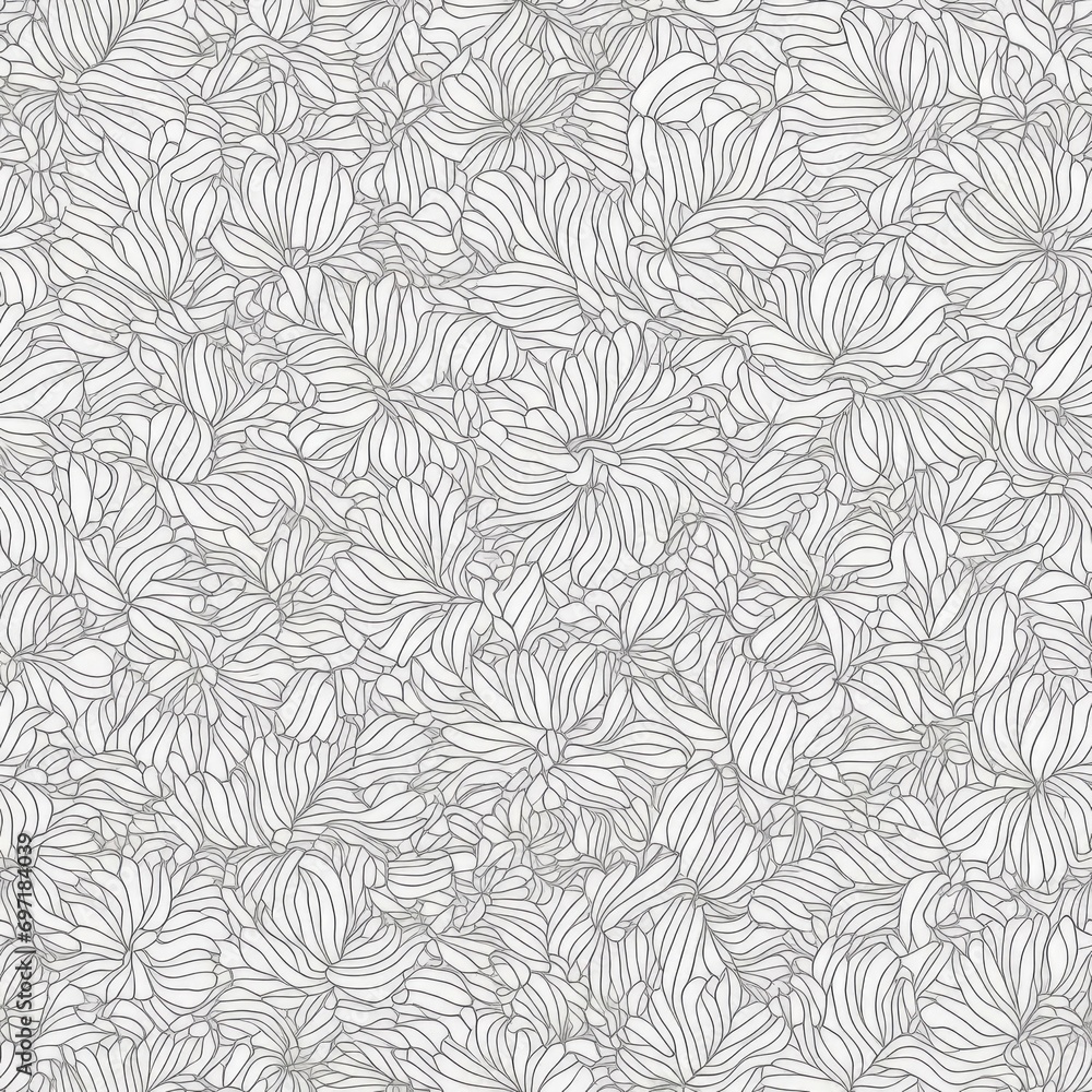 Abstract seamless pattern. Exotic flowers. AI generated Abstract seamless pattern. Exotic flowers. AI generated